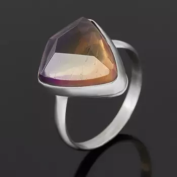 Кольцо аметрин (нейзильбер) огранка размер 19,5