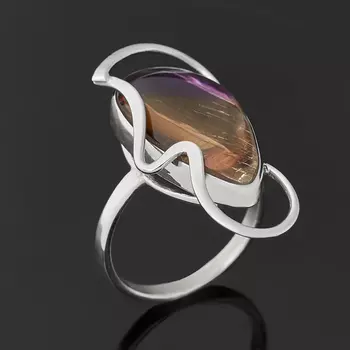 Кольцо аметрин (нейзильбер) размер 18,5