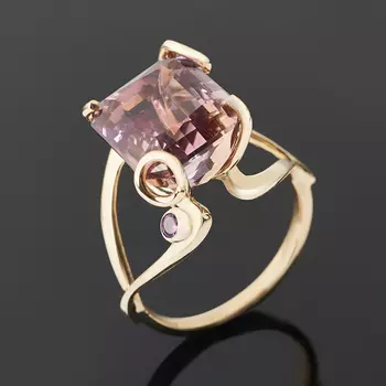 Кольцо аметрин (золото 585 пр.) огранка размер 18