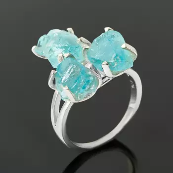 Кольцо апатит синий (серебро 925 пр.) размер 18