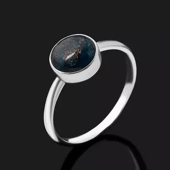 Кольцо апатит синий (серебро 925 пр.) размер 17,5