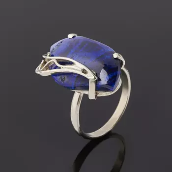 Кольцо азурит (дублет) (нейзильбер) размер 18,5