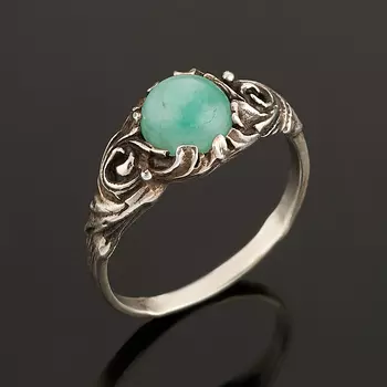 Кольцо берилл (серебро 925 пр.) размер 18,5