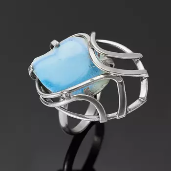 Кольцо бирюза (дублет) (нейзильбер) размер 17,5