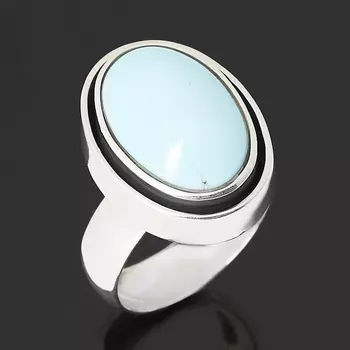 Кольцо бирюза (серебро 925 пр. оксидир.) размер 17,5