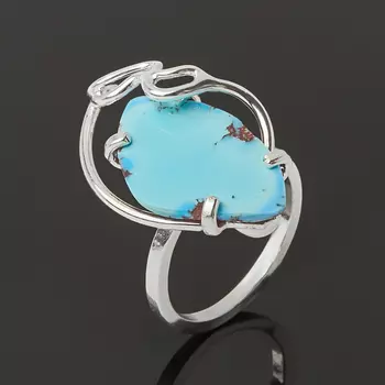 Кольцо бирюза (серебро 925 пр.) размер 17,5