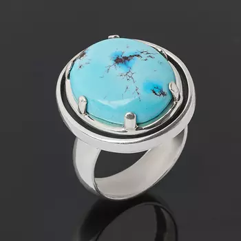 Кольцо бирюза (серебро 925 пр.) размер 18