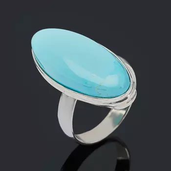Кольцо бирюза (серебро 925 пр.) размер 18