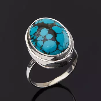 Кольцо бирюза (серебро 925 пр.) размер 18