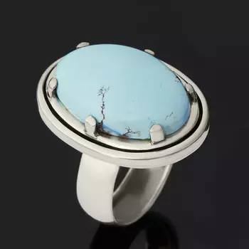 Кольцо бирюза (серебро 925 пр.) размер 18