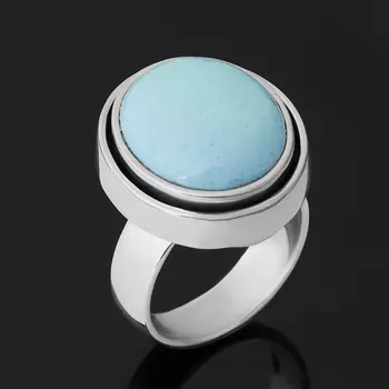 Кольцо бирюза (серебро 925 пр.) размер 18