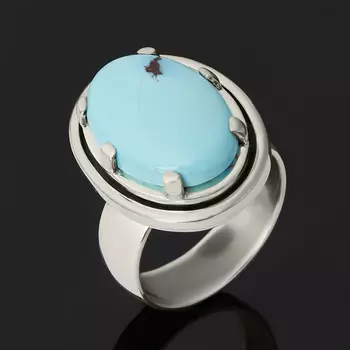 Кольцо бирюза (серебро 925 пр.) размер 19