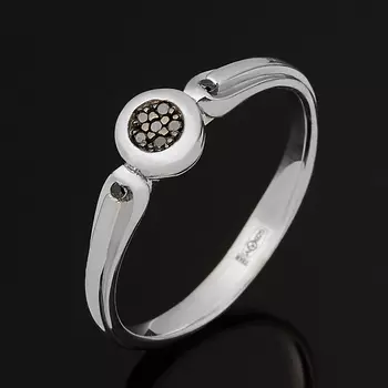 Кольцо бриллиант (серебро 925 пр. родир. бел.) огранка размер 17,5