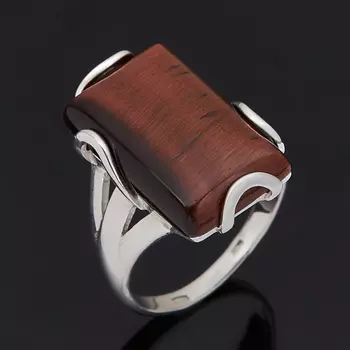 Кольцо бычий глаз (серебро 925 пр. родир. бел.) размер 18,5