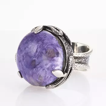 Кольцо чароит (дублет) (серебро 925 пр.) размер 17,5