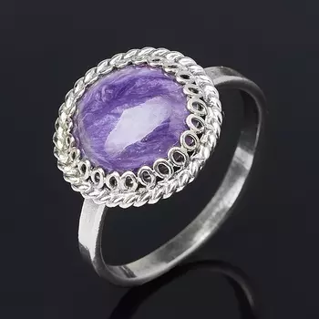 Кольцо чароит (нейзильбер) размер 16,5