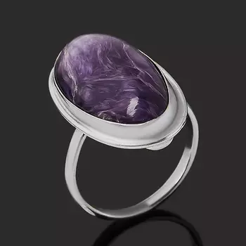 Кольцо чароит (нейзильбер) размер 17,5