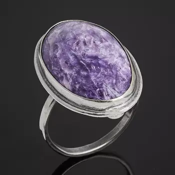 Кольцо чароит (нейзильбер) размер 17