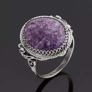 Кольцо чароит (нейзильбер) размер 19