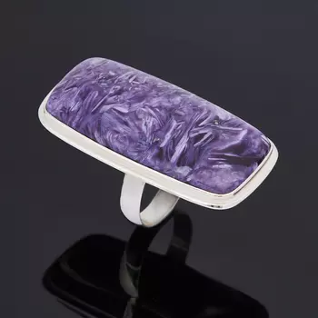 Кольцо чароит (серебро 925 пр.) размер 18