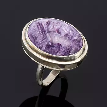 Кольцо чароит (серебро 925 пр.) размер 16