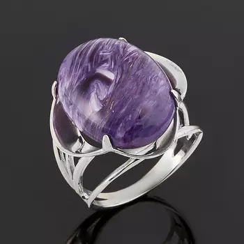 Кольцо чароит (серебро 925 пр.) размер 17,5