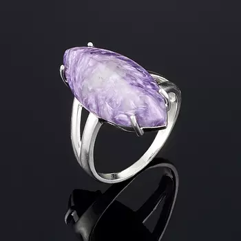 Кольцо чароит (серебро 925 пр.) размер 19