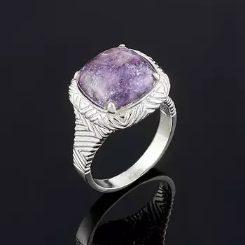 Кольцо чароит (серебро 925 пр.) размер 17,5