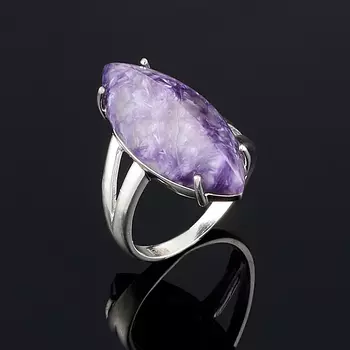 Кольцо чароит (серебро 925 пр.) размер 17,5