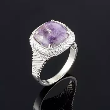 Кольцо чароит (серебро 925 пр.) размер 18,5