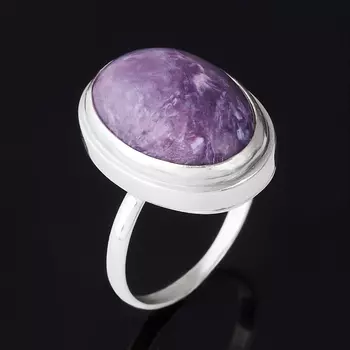 Кольцо чароит (серебро 925 пр.) размер 18,5