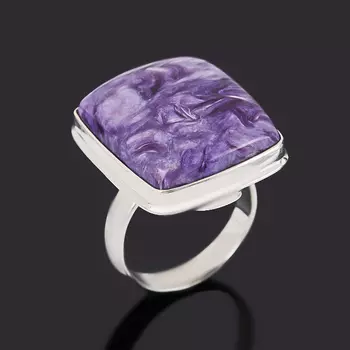 Кольцо чароит (серебро 925 пр.) размер 18