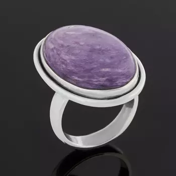 Кольцо чароит (серебро 925 пр.) (регулируемый) размер 17,5