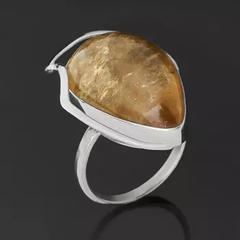 Кольцо цитрин (нейзильбер) размер 18,5