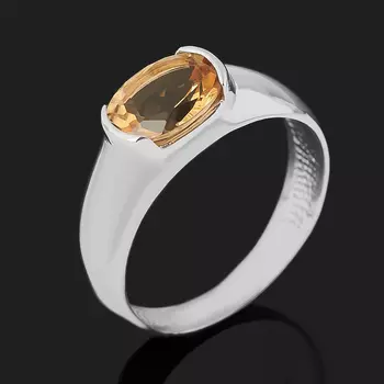 Кольцо цитрин огранка (серебро 925 пр.) размер 16,5