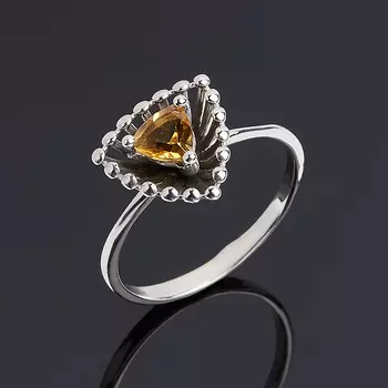 Кольцо цитрин (серебро 925 пр.) огранка размер 16,5