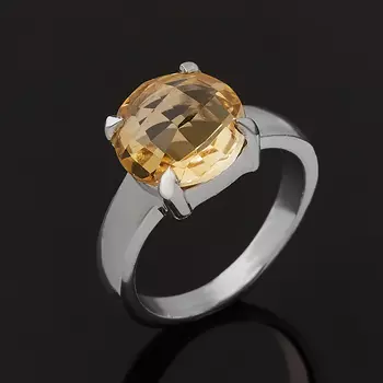 Кольцо цитрин (серебро 925 пр.) огранка размер 17