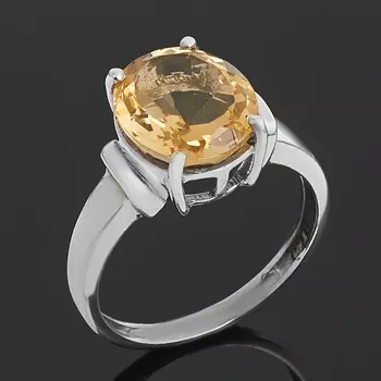 Кольцо цитрин (серебро 925 пр.) огранка размер 18