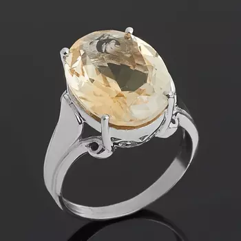 Кольцо цитрин (серебро 925 пр.) огранка размер 18