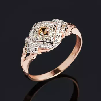 Кольцо цитрин (серебро 925 пр. позолота) огранка размер 17,5