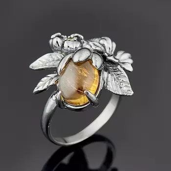 Кольцо цитрин (серебро 925 пр.) размер 17,5