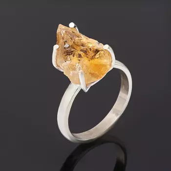 Кольцо цитрин (серебро 925 пр.) размер 17