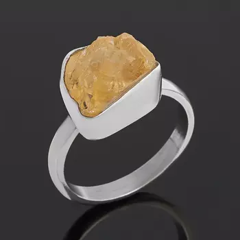 Кольцо цитрин (серебро 925 пр.) размер 17
