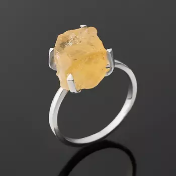 Кольцо цитрин (серебро 925 пр.) размер 17