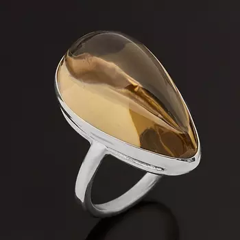 Кольцо цитрин (серебро 925 пр.) размер 17