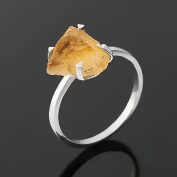 Кольцо цитрин (серебро 925 пр.) размер 18