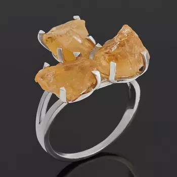 Кольцо цитрин (серебро 925 пр.) размер 18,5