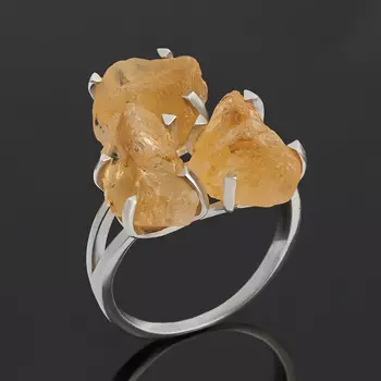 Кольцо цитрин (серебро 925 пр.) размер 18,5