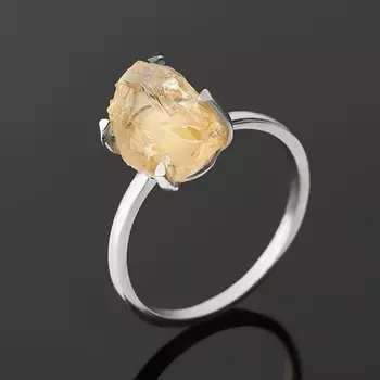 Кольцо цитрин (серебро 925 пр.) размер 18,5