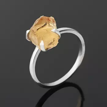 Кольцо цитрин (серебро 925 пр.) размер 18,5